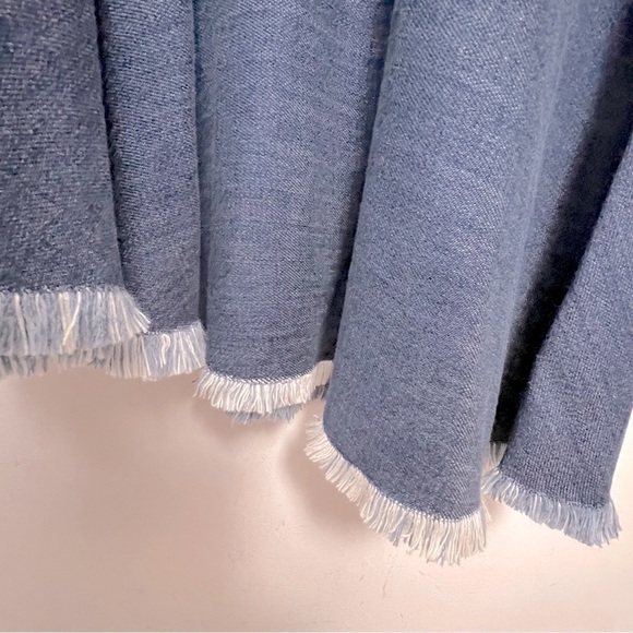 Cloth & Stone Tencel Denim Drop Waist Asymmetrical Sleeveless Shift Dress - Picture 5 of 11